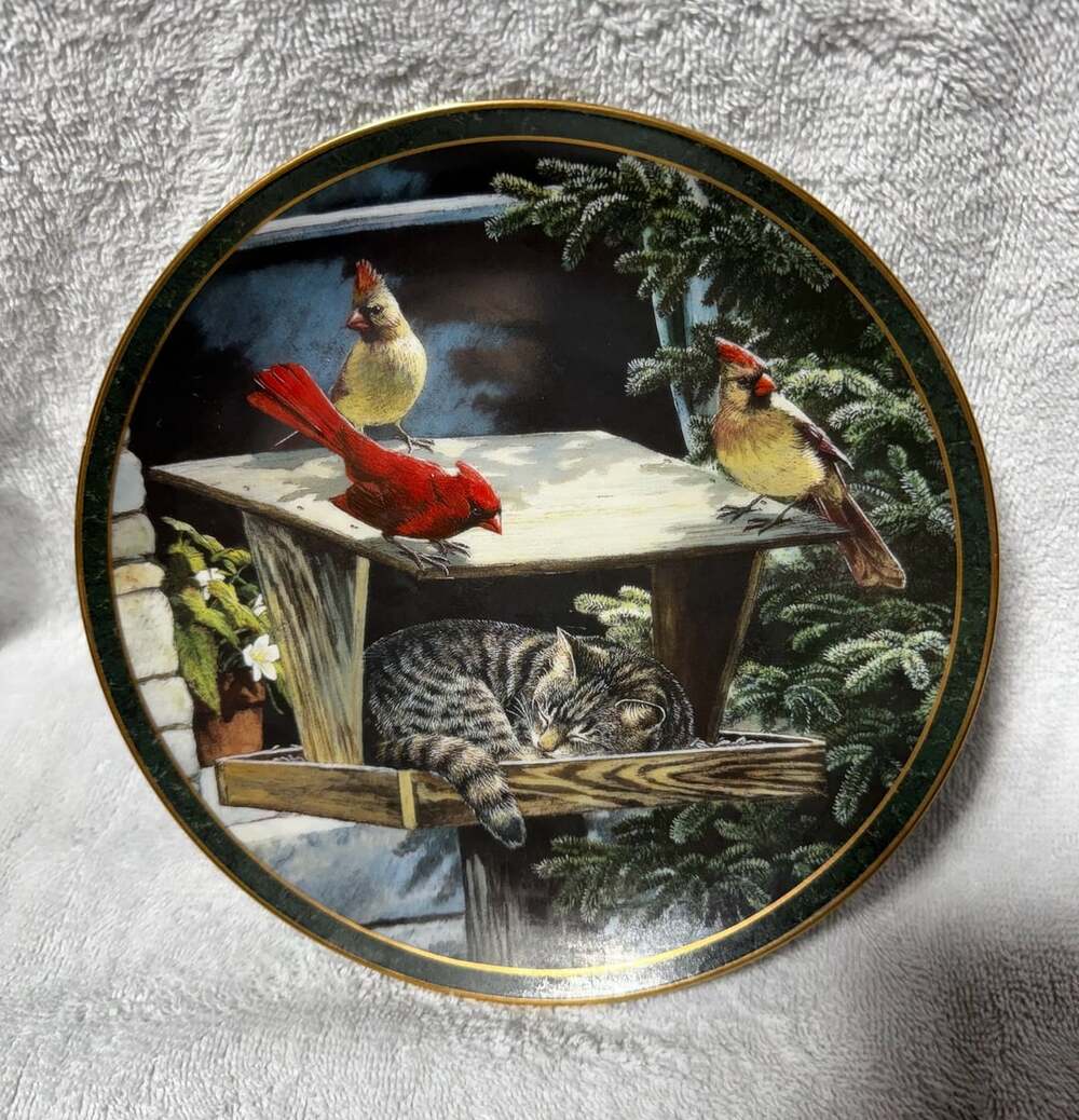 Bradford Exchange Cat Nap Nosy Neighbors Collector Plate